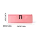 Rosa rechteckige Kosmetiktasche mit Reißverschluss, großer Stauraum für Make-up und Kosmetik. - Rosa
