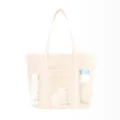 Große beigefarbene Netz-Strandtasche, multifunktionale Reisetasche und Bademodentasche. - Beige