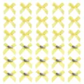 Molla per capelli con fiocco nastro giallo, fermaglio dolce accessorio per donna e ragazza. - Fiocco Obliquo / 4cm / Giallo