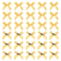 Graziosi fermagli per capelli con fiocco giallo da donna, accessori per acconciature. - Fiocco Obliquo / 4cm / Oro