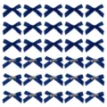 Set di fermagli per capelli con fiocco blu scuro, accessori per capelli carini per donne. - Fiocco Obliquo / 4cm / Blu Marino
