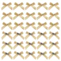 Mollette per capelli in nastro di satin dorato fiocchi accessori per donne set! - Fiocco Obliquo / 4cm / Caffè