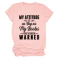 Roze casual korte mouw t-shirt voor dames met een grappige quote grafische tekst design detail - S / Roze