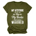 Casual dames T-shirt met letterprint, ronde hals, comfortabele basic zomertop voor dames. - S / Tops / Legergroen