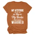 Bruin melange dames t-shirt met korte mouwen en een grappige casual opdruk met tekst. - Gebrand Oranje (Wit Lettertype) / S