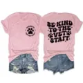 T-shirt rosa mélange a maniche corte con stampa grafica da veterinario e shorts. - Taglia S / Top / Rosa