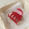 Red hair claw clip minimalist hair accessories for women elegant styling daily wear - 5cm Round Spring / Red