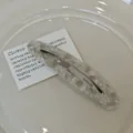 Korean vintage marble pattern hair clip elegant acrylic hair barrette for women daily wear - 9cm / Khaki Pattern