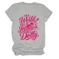 Grijs dames t-shirt met korte mouwen en grafische print, casual top voor dagelijks gebruik. - S / Tops / Lichtgrijs