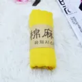 Sciarpa tinta unita in cotone e lino, scialle mare protezione solare giallo vivo da donna. - Giallo Vivo