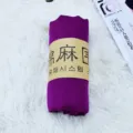 Sciarpa tinta unita in cotone lino scialle casual traspirante donna moda primavera estate. - Viola Scuro