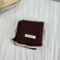 Kinder einfarbig Zopfmuster Schal Herbst Winter warm kuschelig Baby Jungen Maedchen Tuch - Zopfmuster Kaffee