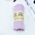 Sciarpa in cotone e lino tinta unita, scialle estivo leggero e traspirante da donna. - Viola Chiaro