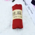 Sciarpa tinta unita in cotone e lino da donna, scialle estivo traspirante e foulard elegante. - Bordeaux