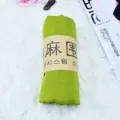 Sciarpa tinta unita in cotone e lino da donna, scialle estivo leggero da spiaggia. - Verde Autunno