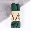 Sciarpa tinta unita in cotone lino verde scuro scialle mare estate accessorio moda - Verde Scuro