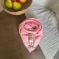 Kinder Punkte Schal niedlich Baby Winter warm Lätzchen mit Bär Dekor weich Kleinkind Tuch - Puppen-Stil / Rosa