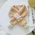 Kinder Plüsch dickes Kaninchenfell Imtation Schal süße Cartoon Hase Tasche warmer Schal - Hockendes Kaninchen / Khaki