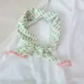 Gepblümtes Baumwoll-Quadratuch, Vintage Retro Stil Stirnband und Halstuch für Damen im Frühling. - Hellgrün Tulpe