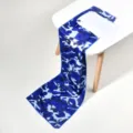 Asciugamano sportivo in microfibra camouflage blu con custodia impermeabile e gancio. - 100*30cm / Blu Mimetico