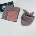 Double-sided plaid baby square scarf detail showing soft fabric and cute pattern design. - Checkerboard Gray