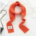 Gemütlicher oranger Strickschal für Damen im Herbst und Winter weicher langer warmer Halsschutz - Orange