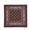 Dunkelbraunes Paisleys-Kopftuch, klassisches Hip-Hop Outdoor Reiten Gesichtsmaske Tuch. - Dunkelbraun