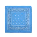 Blaue Paisley Bandana Hip Hop Quadratisches Tuch Outdoor Radfahren Kopfbedeckung Mode Accessoire - Seeblau