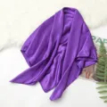 Effen paarse sateen vierkante sjaal voor vrouwen, veelzijdige 90 cm hoofddoek en omslagdoek. - Kies kleur op afbeelding: 11 donkerpaars