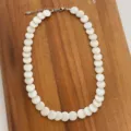Boho natuurlijke witte schelp kralen ketting elegante minimalistische dames sieraden - Gelaagde Schelpenketting / Wit