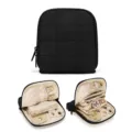 Bolso organizador de joyas acolchado negro portátil para viaje con varios compartimentos - 14.5*2.5*16CM / Negro