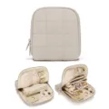 Bolsa organizadora de joyas de viaje portátil con diseño acolchado, multifunción para pendientes. - 14.5*2.5*16CM / Camel