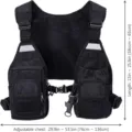 Multifunctional tactical chest rig and fly fishing vest with adjustable straps for outdoor sports. - Green / One Size (Adjustable)