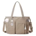 Borsa tote da infermiera kaki multi-tasca, borsa a tracolla da viaggio con cinghia regolabile. - 30.0cmx15.3cmx40.6cm / Kaki