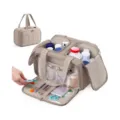 Borsa portaoggetti medica portatile a doppio strato con grande apertura per viaggi. - 34.90 x 22.20 x 6.81 cm / Kaki