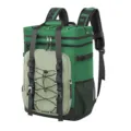 Green insulated cooler backpack large capacity waterproof picnic bag for outdoor travel camping - 13.7*7.1*18.9inh / Green