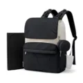 Sac à dos à langer multifonctionnel avec matelas à langer et pochette pour sucette. - Noir