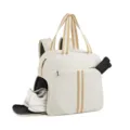 Portable tennis racket backpack with shoe compartment, durable sports bag for outdoor games. - Ivory