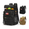 Detailed view of insulated tactical cooler backpack with multiple compartments. - 30*48*16CM / Camouflage
