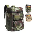 Geïsoleerde camo koelrugzak, lekkagevrije thermische picnic tas voor buiten kamperen. - 28x19x43cm / Camouflage