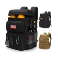 Tactical cooler backpack insulated leakproof soft sided travel picnic bag with bottle opener. - 30*48*16CM / Black