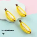 Miniatura banana sbucciata ciondolo resina fai da te creazione di gioielli accessorio. - Stile Banana 4 (14x40mm)