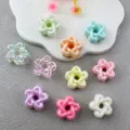 Close-up of colorful hollow pentagram acrylic beads for DIY jewelry and phone charms. - Random Mixed Colors