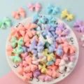 Macaron color large acrylic bow loose beads DIY phone chain jewelry accessories making - Random Mixed Colors