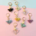 Colorful acrylic bird charms with gold hooks, perfect for DIY jewelry making, necklaces, or bracelets. - With Loops
