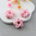 Ροζ ιριδίζουσες ακρυλικές χάντρες αστέρι DIY αξεσουάρ κοσμημάτων εξαρτήματα για αλυσίδα τηλεφώνου - Συμπαγές Ιριδίζον Ροζ