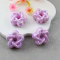 Colorful Acrylic Iridescent Hollow Star Beads DIY Phone Chain Craft Loose Beads Accessory - Solid Iridescent Light Purple
