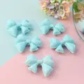 Light blue acrylic bow beads DIY charm jewelry making accessories for phone chains - Lake Blue