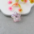 Acrylic hollow pentagram beads, iridescent color, DIY handmade phone chain material accessories. - Transparent Pink