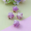 Purple gradient acrylic star beads detail, beautiful fat pentagram loose beads for DIY jewelry. - Light Purple